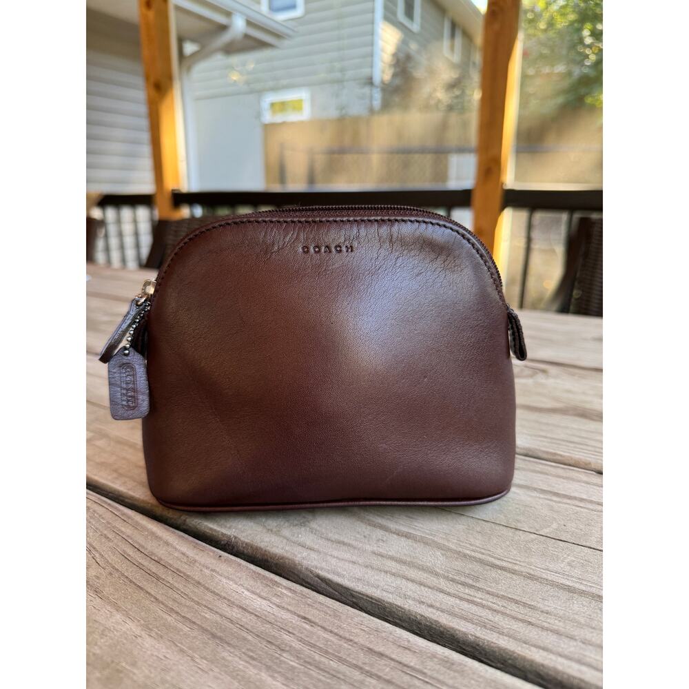 Coach Vintage Small Cosmetic Zip Pouch Mahogany